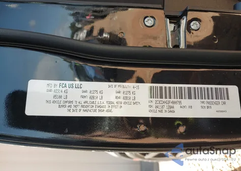 2015 Dodge Charger Sxt from USA, damaged, VIN 2C3CDXHG3FH800795